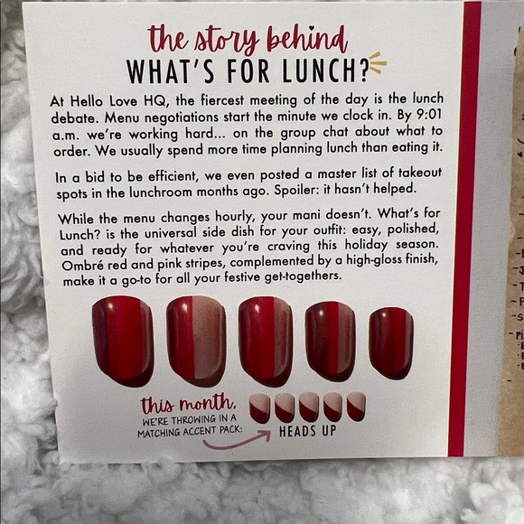 Hello Love What’s For Lunch from Subscription Box - Picture 3 of 3